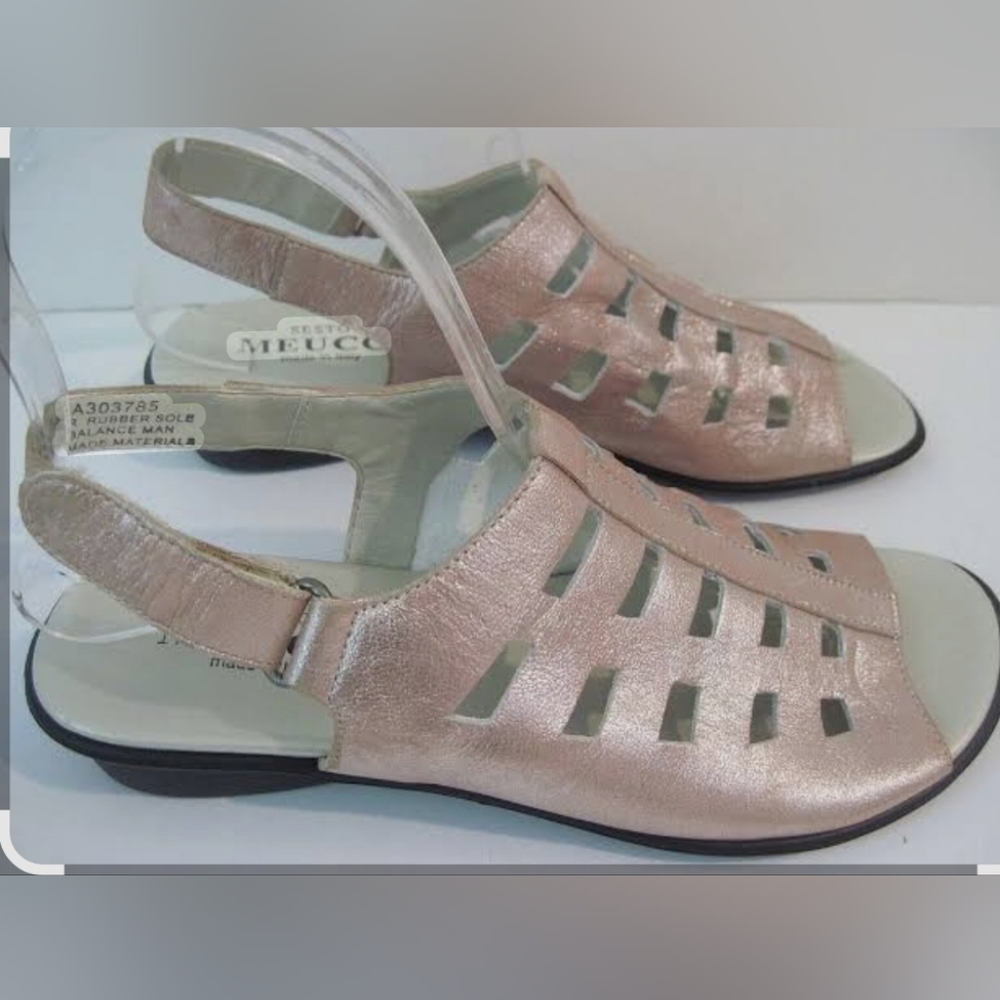 Sesto Meucci Pink Sandals with Closed Toe Design